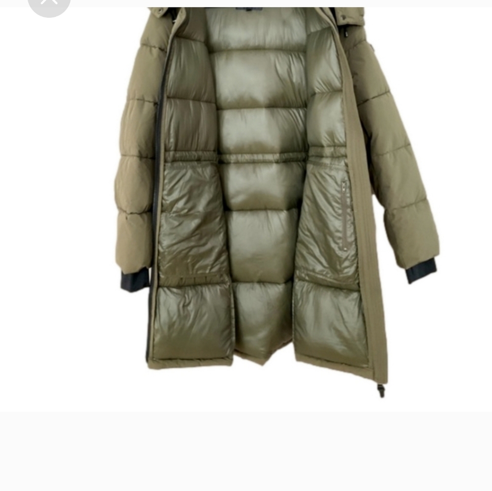 DKNY Jacket Puffer Lightweight Thumb Cuffs Zippered Pockets Green Ladies XXL NEW - Picture 5 of 12
